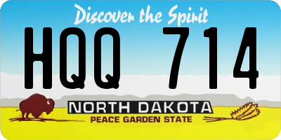 ND license plate HQQ714