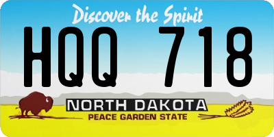 ND license plate HQQ718