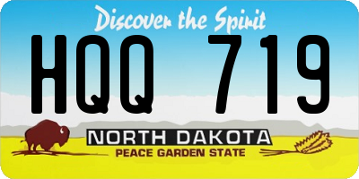 ND license plate HQQ719