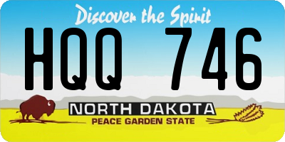ND license plate HQQ746