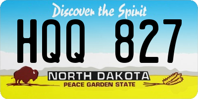 ND license plate HQQ827