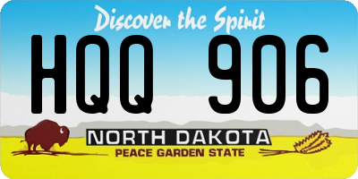 ND license plate HQQ906