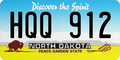 ND license plate HQQ912