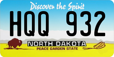 ND license plate HQQ932