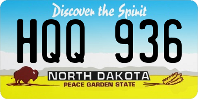 ND license plate HQQ936