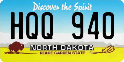 ND license plate HQQ940
