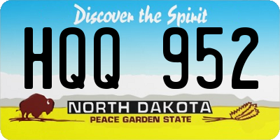 ND license plate HQQ952