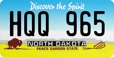 ND license plate HQQ965