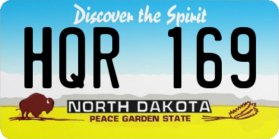ND license plate HQR169