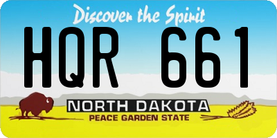 ND license plate HQR661