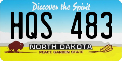 ND license plate HQS483