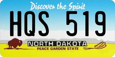 ND license plate HQS519