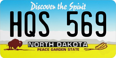 ND license plate HQS569