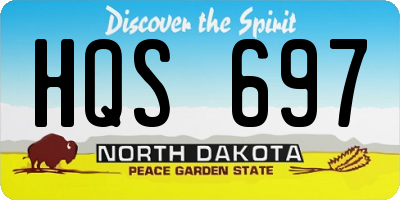 ND license plate HQS697