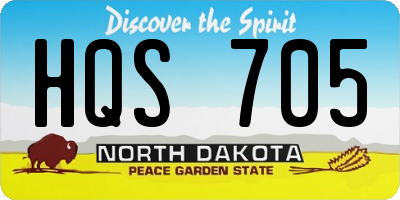 ND license plate HQS705