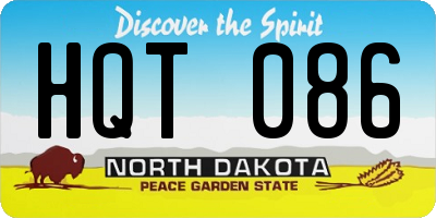 ND license plate HQT086