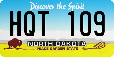 ND license plate HQT109