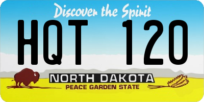ND license plate HQT120
