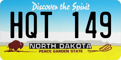 ND license plate HQT149