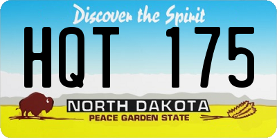 ND license plate HQT175