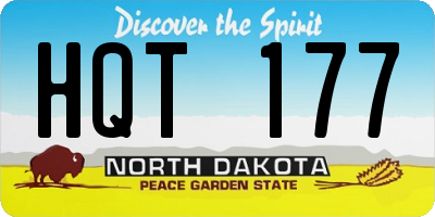 ND license plate HQT177