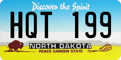 ND license plate HQT199