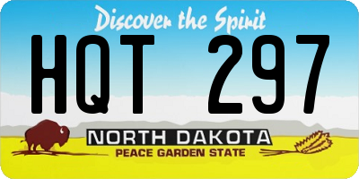 ND license plate HQT297
