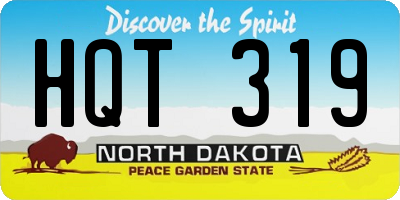 ND license plate HQT319