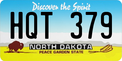 ND license plate HQT379