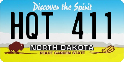 ND license plate HQT411