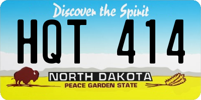 ND license plate HQT414