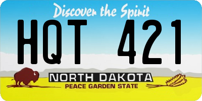 ND license plate HQT421