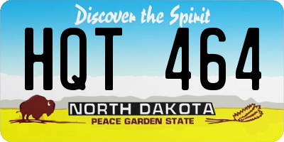 ND license plate HQT464