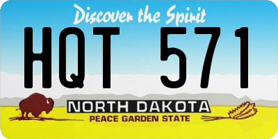 ND license plate HQT571
