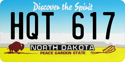 ND license plate HQT617