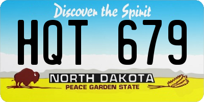 ND license plate HQT679
