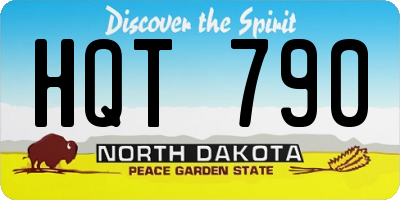 ND license plate HQT790