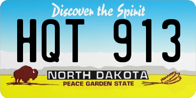 ND license plate HQT913