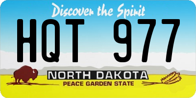 ND license plate HQT977