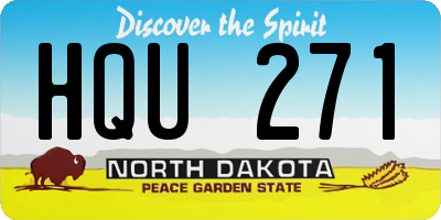 ND license plate HQU271
