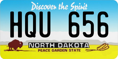 ND license plate HQU656