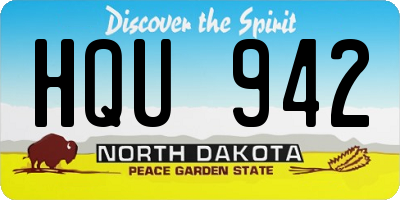 ND license plate HQU942