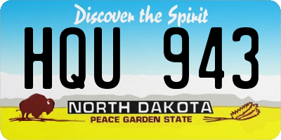 ND license plate HQU943