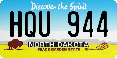 ND license plate HQU944