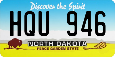 ND license plate HQU946
