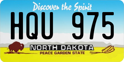 ND license plate HQU975