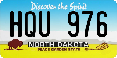 ND license plate HQU976