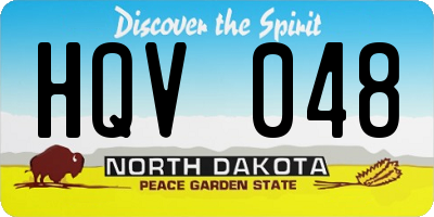 ND license plate HQV048