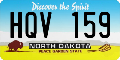 ND license plate HQV159