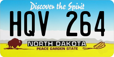 ND license plate HQV264
